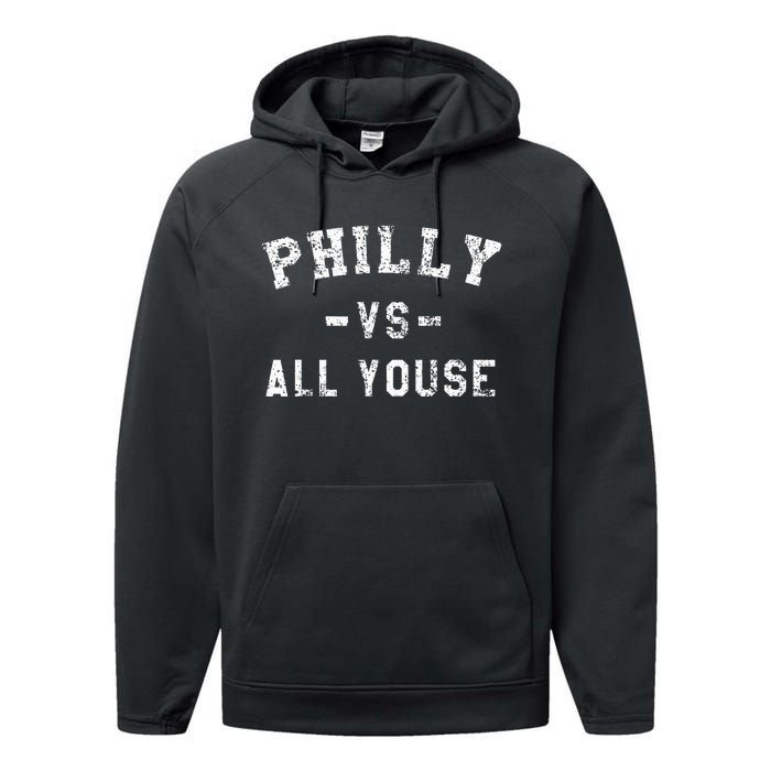 All Youse Funny Philadelphia Slang Performance Fleece Hoodie