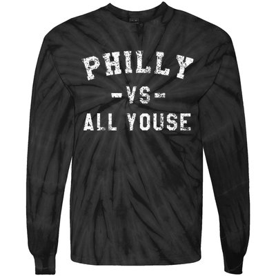 All Youse Funny Philadelphia Slang Tie-Dye Long Sleeve Shirt