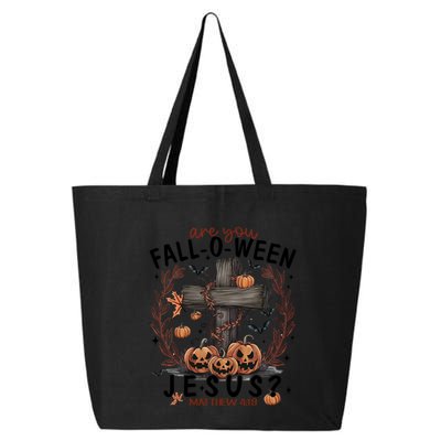 Are You Falloween Jesus Pumpkin Spooky Halloween Christian Gift 25L Jumbo Tote