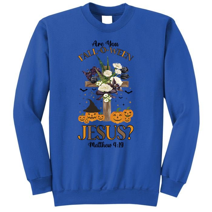 Are You Falloween Jesus Retro Halloween Pumpkin Spooky Gift Sweatshirt