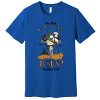 Are You Falloween Jesus Retro Halloween Pumpkin Spooky Gift Premium T-Shirt