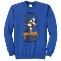 Are You Falloween Jesus Retro Halloween Pumpkin Spooky Gift Tall Sweatshirt