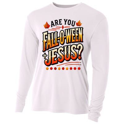 Are You Falloween Jesus Christian Fall Cooling Performance Long Sleeve Crew