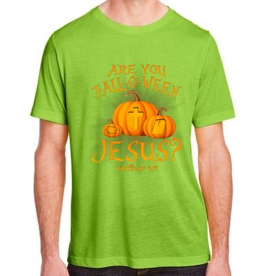 Are You Falloween Jesus Christian Halloween Pumpkin Adult ChromaSoft Performance T-Shirt