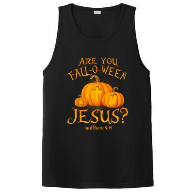 Are You Falloween Jesus Christian Halloween Pumpkin PosiCharge Competitor Tank