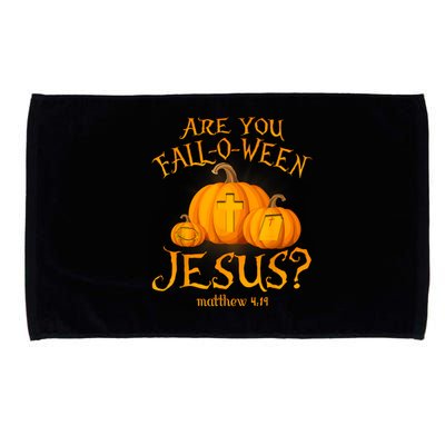 Are You Falloween Jesus Christian Halloween Pumpkin Microfiber Hand Towel