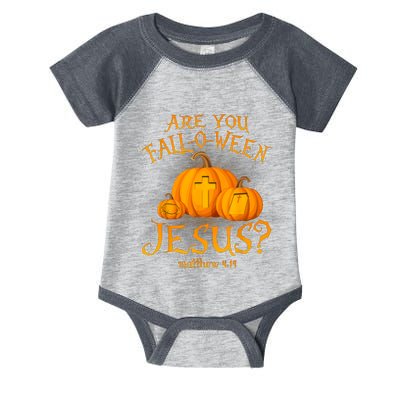 Are You Falloween Jesus Christian Halloween Pumpkin Infant Baby Jersey Bodysuit