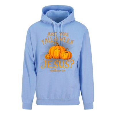 Are You Falloween Jesus Christian Halloween Pumpkin Unisex Surf Hoodie