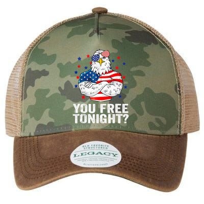 Are You Free Tonight 4th Of July Independence Day Bald Eagle Legacy Tie Dye Trucker Hat