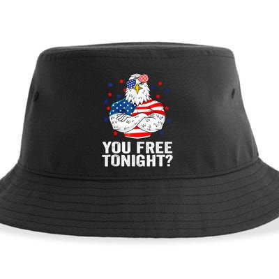 Are You Free Tonight 4th Of July Independence Day Bald Eagle Sustainable Bucket Hat