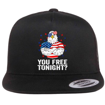Are You Free Tonight 4th Of July Independence Day Bald Eagle Flatbill Hat