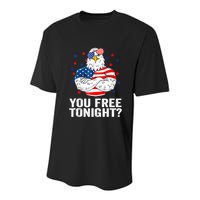 Are You Free Tonight 4th Of July Independence Day Bald Eagle Youth Performance Sprint T-Shirt