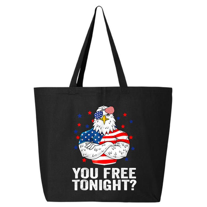 Are You Free Tonight 4th Of July Independence Day Bald Eagle 25L Jumbo Tote