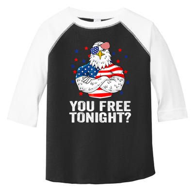 Are You Free Tonight 4th Of July Independence Day Bald Eagle Toddler Fine Jersey T-Shirt