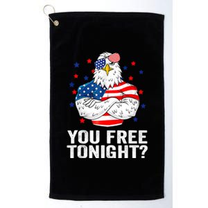 Are You Free Tonight 4th Of July Independence Day Bald Eagle Platinum Collection Golf Towel