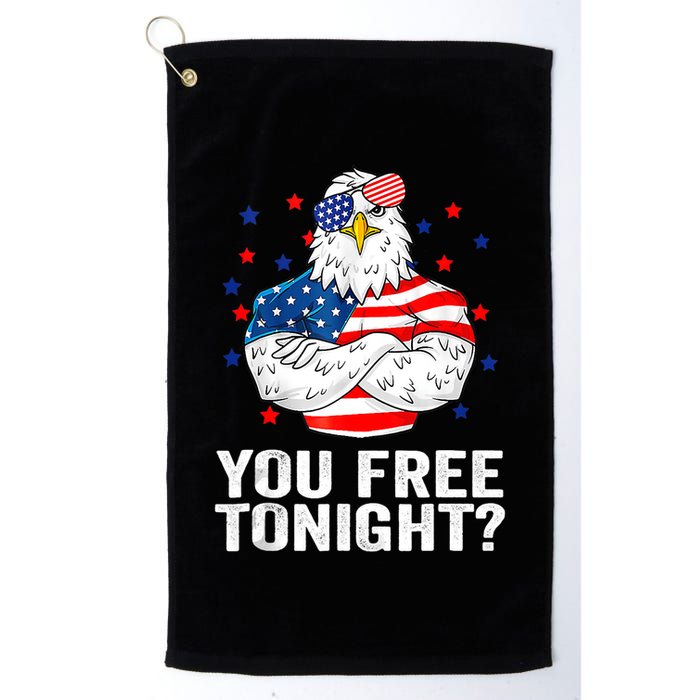 Are You Free Tonight 4th Of July Independence Day Bald Eagle Golf Towel