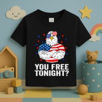 Are You Free Tonight 4th Of July Independence Day Bald Eagle Toddler T-Shirt