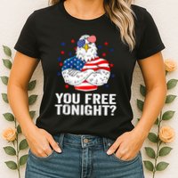 Are You Free Tonight 4th Of July Independence Day Bald Eagle Womens T-Shirt