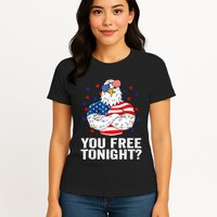 Are You Free Tonight 4th Of July Independence Day Bald Eagle Womens T-Shirt