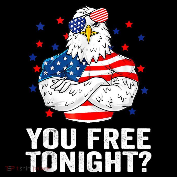 Are You Free Tonight 4th Of July Independence Day Bald Eagle Womens T-Shirt