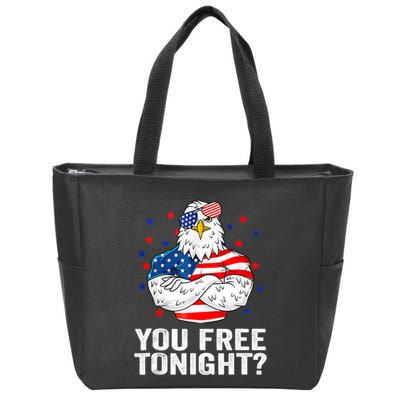 Are You Free Tonight 4th Of July Independence Day Bald Eagle Zip Tote Bag