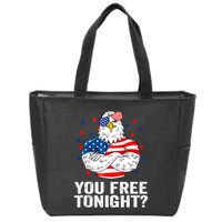Are You Free Tonight 4th Of July Independence Day Bald Eagle Zip Tote Bag