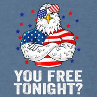 Are You Free Tonight 4th Of July Independence Day Bald Eagle Garment-Dyed Sweatshirt