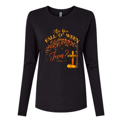 Are You Fall O Ween Jesus Christian Halloween Womens Cotton Relaxed Long Sleeve T-Shirt