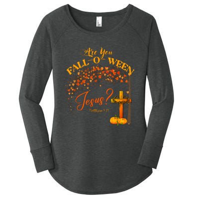 Are You Fall O Ween Jesus Christian Halloween Women's Perfect Tri Tunic Long Sleeve Shirt