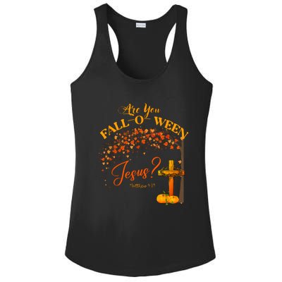 Are You Fall O Ween Jesus Christian Halloween Ladies PosiCharge Competitor Racerback Tank