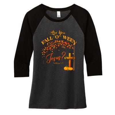 Are You Fall O Ween Jesus Christian Halloween Women's Tri-Blend 3/4-Sleeve Raglan Shirt