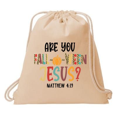 Are You Fall O Ween Jesus Funny Pumpkin Christian Halloween Drawstring Bag