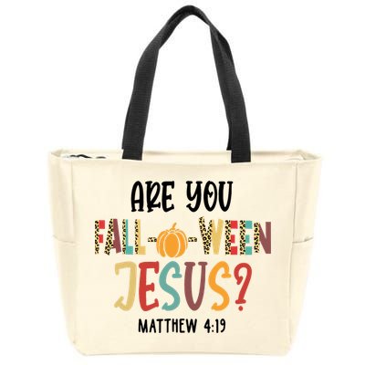 Are You Fall O Ween Jesus Funny Pumpkin Christian Halloween Zip Tote Bag