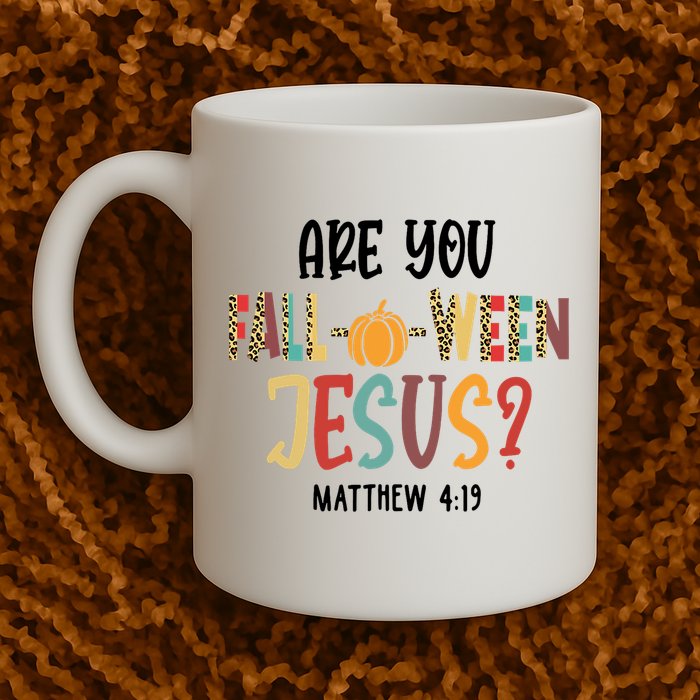 Are You Fall O Ween Jesus Funny Pumpkin Christian Halloween Mug