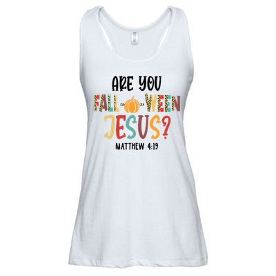 Are You Fall O Ween Jesus Funny Pumpkin Christian Halloween Ladies Essential Flowy Tank