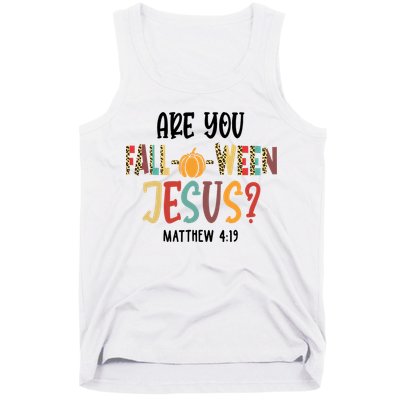 Are You Fall O Ween Jesus Funny Pumpkin Christian Halloween Tank Top