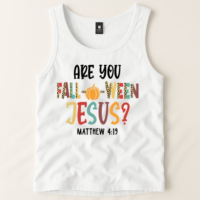 Are You Fall O Ween Jesus Funny Pumpkin Christian Halloween Tank Top