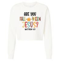 Are You Fall O Ween Jesus Funny Pumpkin Christian Halloween Cropped Pullover Crew