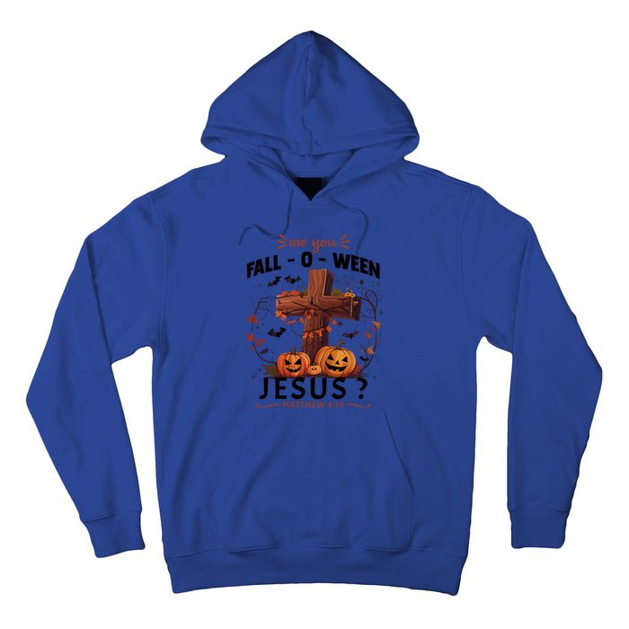 Are You Falloween Jesus Cross Pumpkins Christian Faith Gift Hoodie