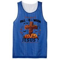 Are You Falloween Jesus Cross Pumpkins Christian Faith Gift Mesh Reversible Basketball Jersey Tank