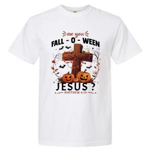 Are You Falloween Jesus Cross Pumpkins Christian Faith Gift Garment-Dyed Heavyweight T-Shirt