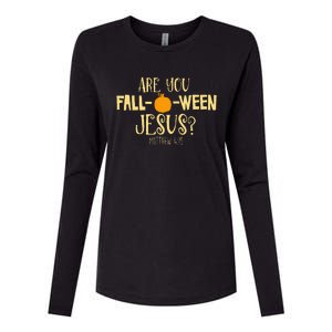 Are You Fall O Ween Jesus Christian Fall Halloween Womens Cotton Relaxed Long Sleeve T-Shirt