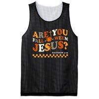 Are You Falloween Jesus Christian Halloween Pumpkin Mesh Reversible Basketball Jersey Tank