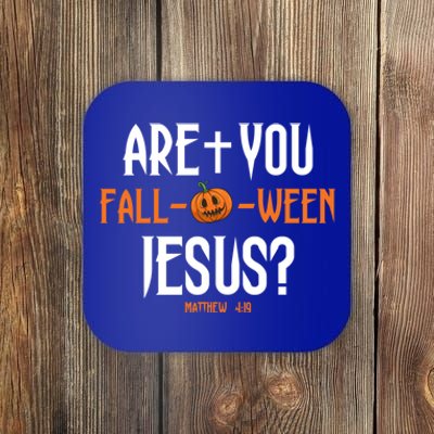 Are You Falloween Jesus Pumpkin Cute Christian Halloween Meaningful Gift Coaster