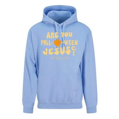 Are You Falloween Jesus Christian Fall Halloween Groovy Gift Unisex Surf Hoodie