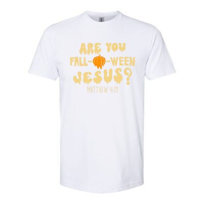 Are You Falloween Jesus Christian Fall Halloween Groovy Gift Softstyle® CVC T-Shirt