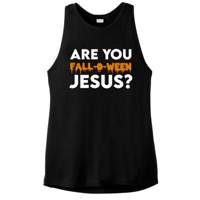 Are You Falloween Jesus Cute Christian Halloween Meaningful Gift Ladies PosiCharge Tri-Blend Wicking Tank