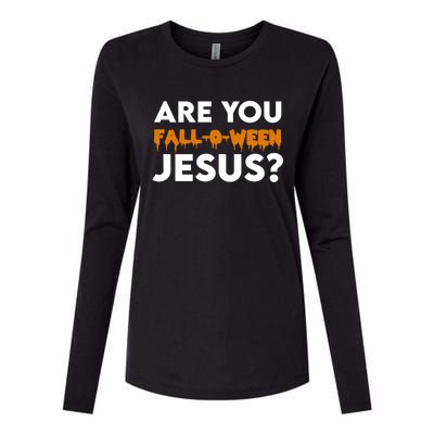 Are You Falloween Jesus Cute Christian Halloween Meaningful Gift Womens Cotton Relaxed Long Sleeve T-Shirt