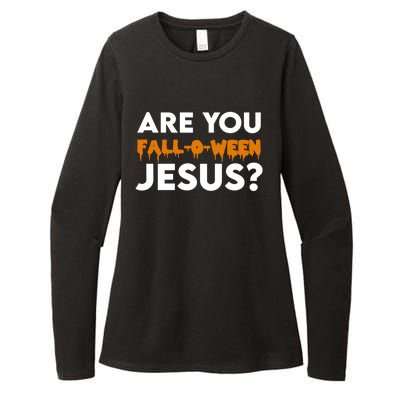 Are You Falloween Jesus Cute Christian Halloween Meaningful Gift Womens CVC Long Sleeve Shirt