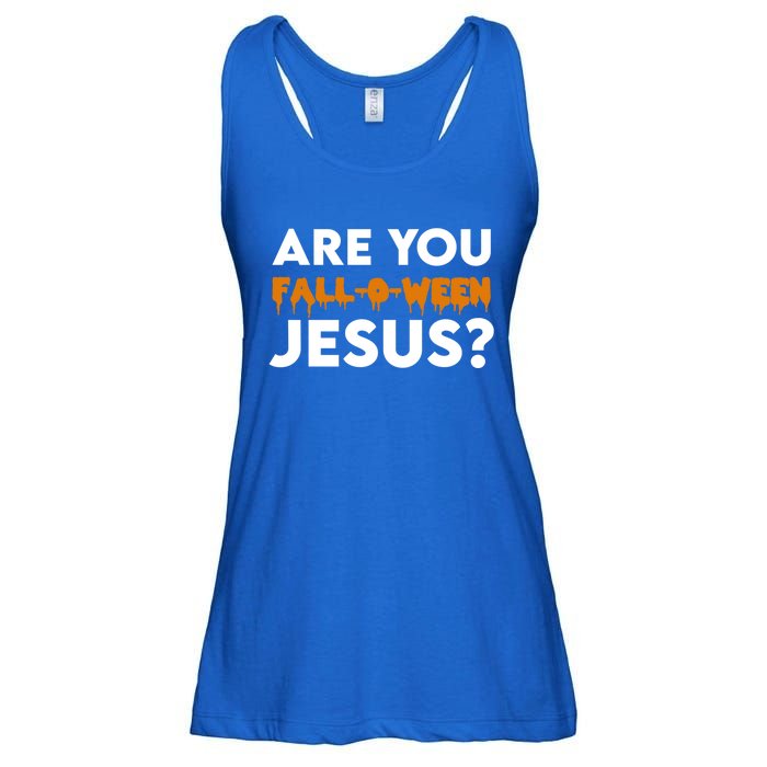 Are You Falloween Jesus Cute Christian Halloween Meaningful Gift Ladies Essential Flowy Tank